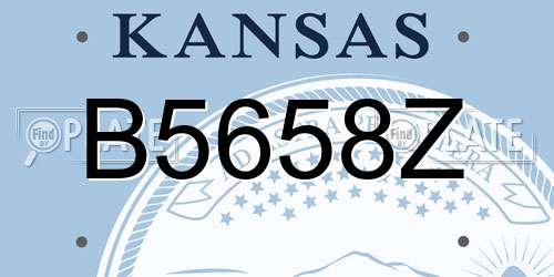 B5658Z Kansas License Plate