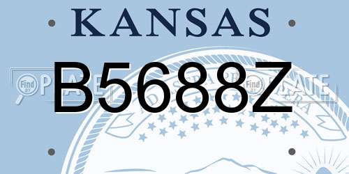 B5688Z Kansas License Plate