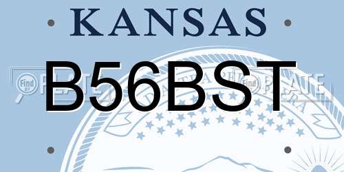 B56BST Kansas License Plate