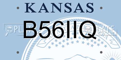 B56IIQ Kansas License Plate