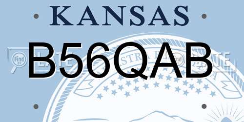B56QAB Kansas License Plate