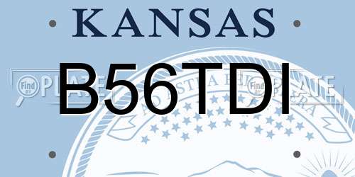 B56TDI Kansas License Plate