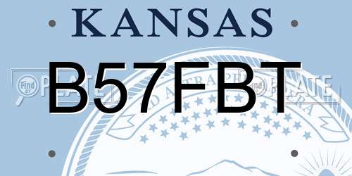 B57FBT Kansas License Plate