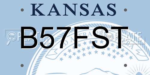 B57FST Kansas License Plate