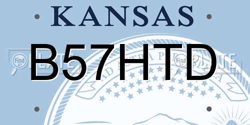 B57HTD Kansas License Plate