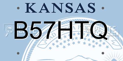 B57HTQ Kansas License Plate