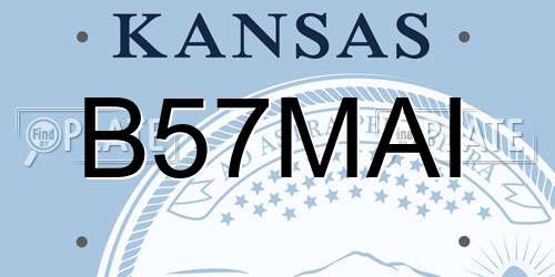 B57MAI Kansas License Plate