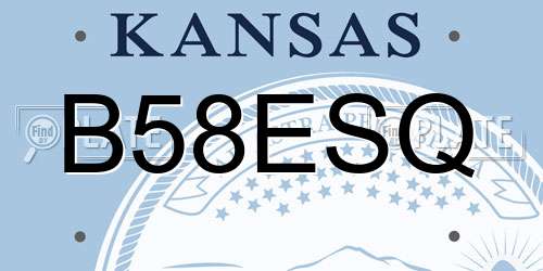 B58ESQ Kansas License Plate