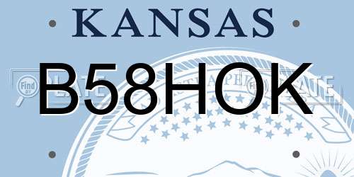 B58HOK Kansas License Plate
