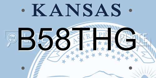 B58THG Kansas License Plate