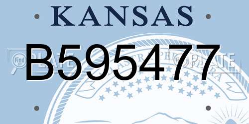 B595477 Kansas License Plate