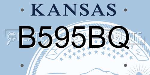 B595BQ Kansas License Plate