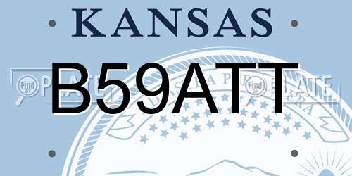 B59ATT Kansas License Plate