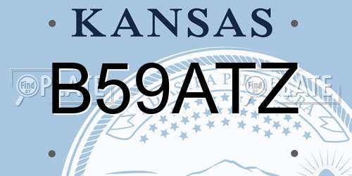 B59ATZ Kansas License Plate