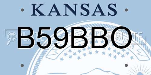 B59BBO Kansas License Plate