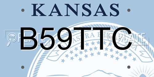 B59TTC Kansas License Plate