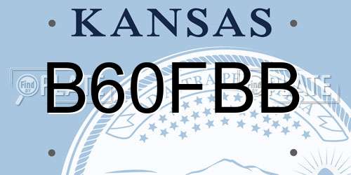 B60FBB Kansas License Plate