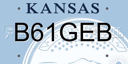 B61GEB Kansas License Plate