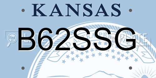B62SSG Kansas License Plate