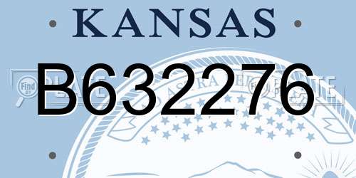 B632276 Kansas License Plate