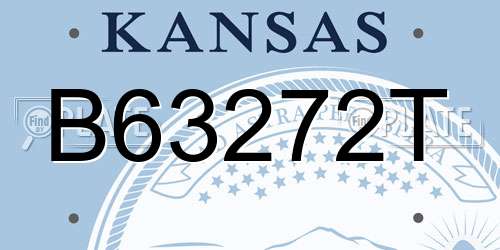 B63272T Kansas License Plate