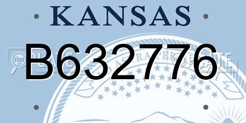 B632776 Kansas License Plate