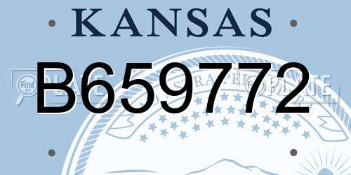 B659772 Kansas License Plate