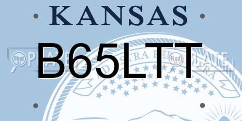 B65LTT Kansas License Plate
