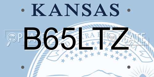B65LTZ Kansas License Plate
