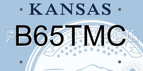 B65TMC Kansas License Plate