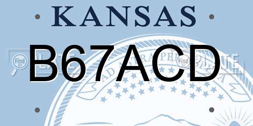 B67ACD Kansas License Plate