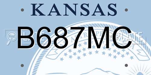 B687MC Kansas License Plate