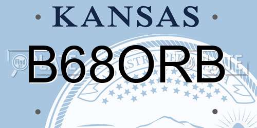 B68ORB Kansas License Plate