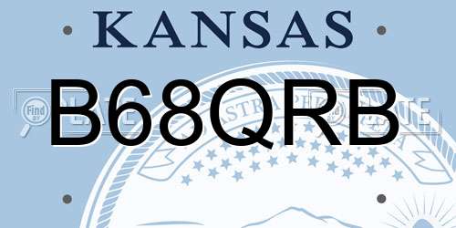 B68QRB Kansas License Plate