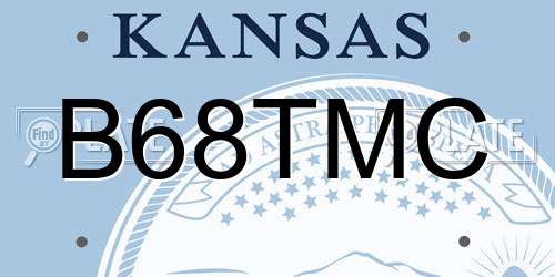 B68TMC Kansas License Plate