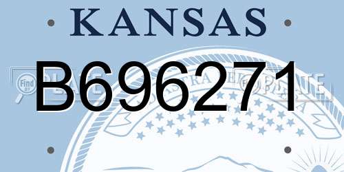 B696271 Kansas License Plate