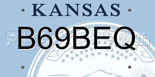 B69BEQ Kansas License Plate