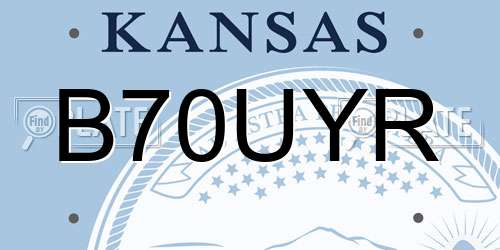 B70UYR Kansas License Plate