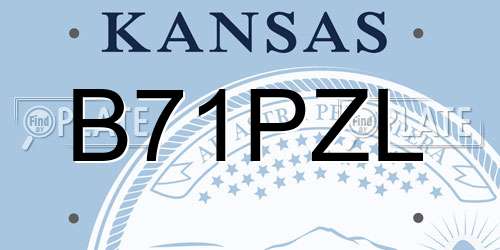 B71PZL Kansas License Plate