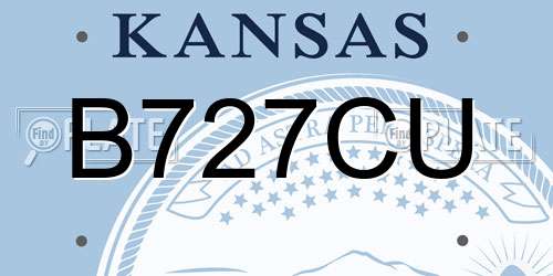 B727CU Kansas License Plate