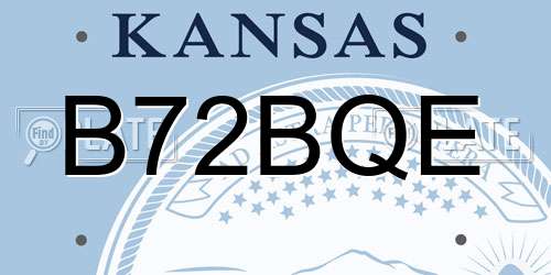 B72BQE Kansas License Plate