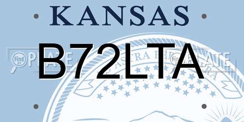 B72LTA Kansas License Plate