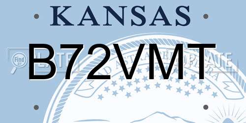 B72VMT Kansas License Plate