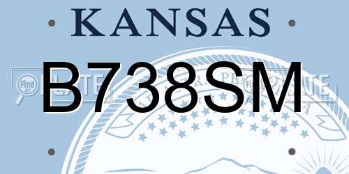 B738SM Kansas License Plate