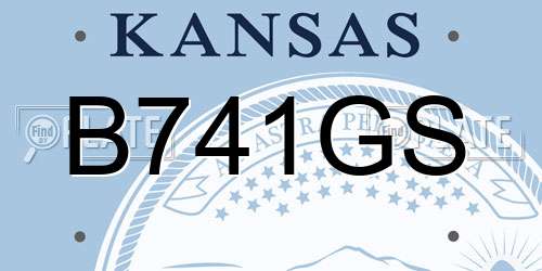 B741GS Kansas License Plate