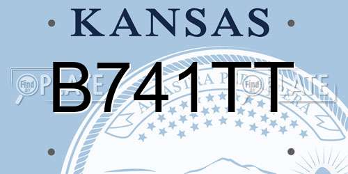 B741TT Kansas License Plate