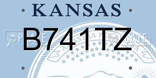 B741TZ Kansas License Plate