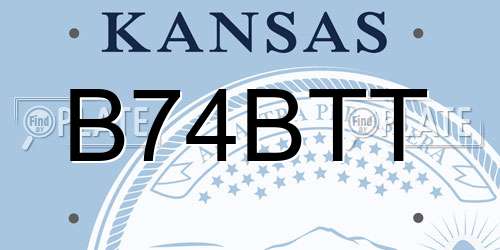 B74BTT Kansas License Plate