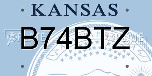 B74BTZ Kansas License Plate