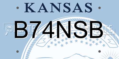 B74NSB Kansas License Plate